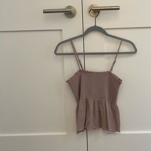 La Hearts By Pacsun Blush Ruffle Tank Top